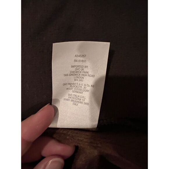 Denim & Co Jacket women’s size XS brown button down long sleeve soft warm cozy - Picture 8 of 8